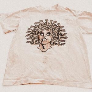 Vintage style snake head Alice Cooper Tie-Dye Band Tee Alt Rock Grunge M unisex